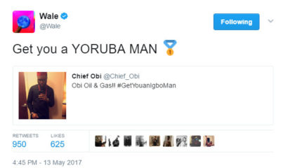 BellaNaija - Checkout this Funny Exchange between Chief Obi and Wale on Twitter
