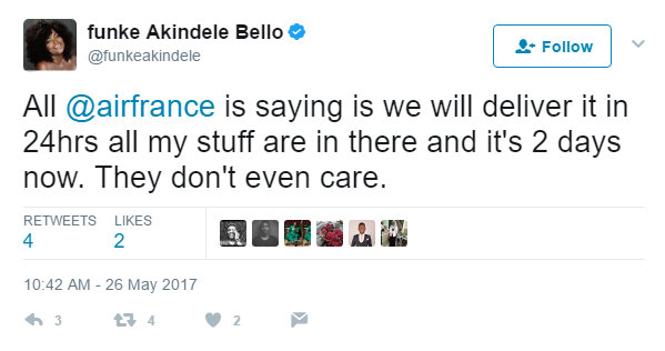 BellaNaija - Funke Akindele Bello accuses Air France of delaying her Luggage