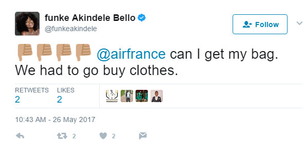 BellaNaija - Funke Akindele Bello accuses Air France of delaying her Luggage