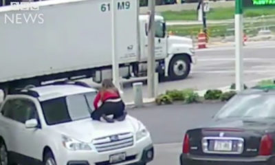 BellaNaija - Brave Woman stops Thief from getting away with Her Car | Watch