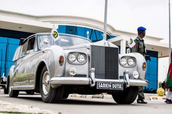 Staff car of the Emir of Dutse at Dutse Int'l Airport to receive the Ooni of Ife