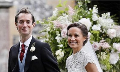 pippa middleton wearin giles deacon wedding dress
