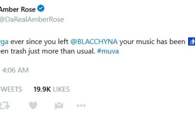 BellaNaija - A Muva Thursday? Amber Rose Backlashes Tyga & Beyonce on Twitter