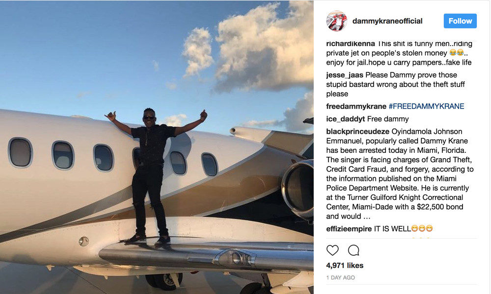 Jollof Rice Champagne Dammy Krane S Private Jet Lifestyle Before Arrest Bellanaija