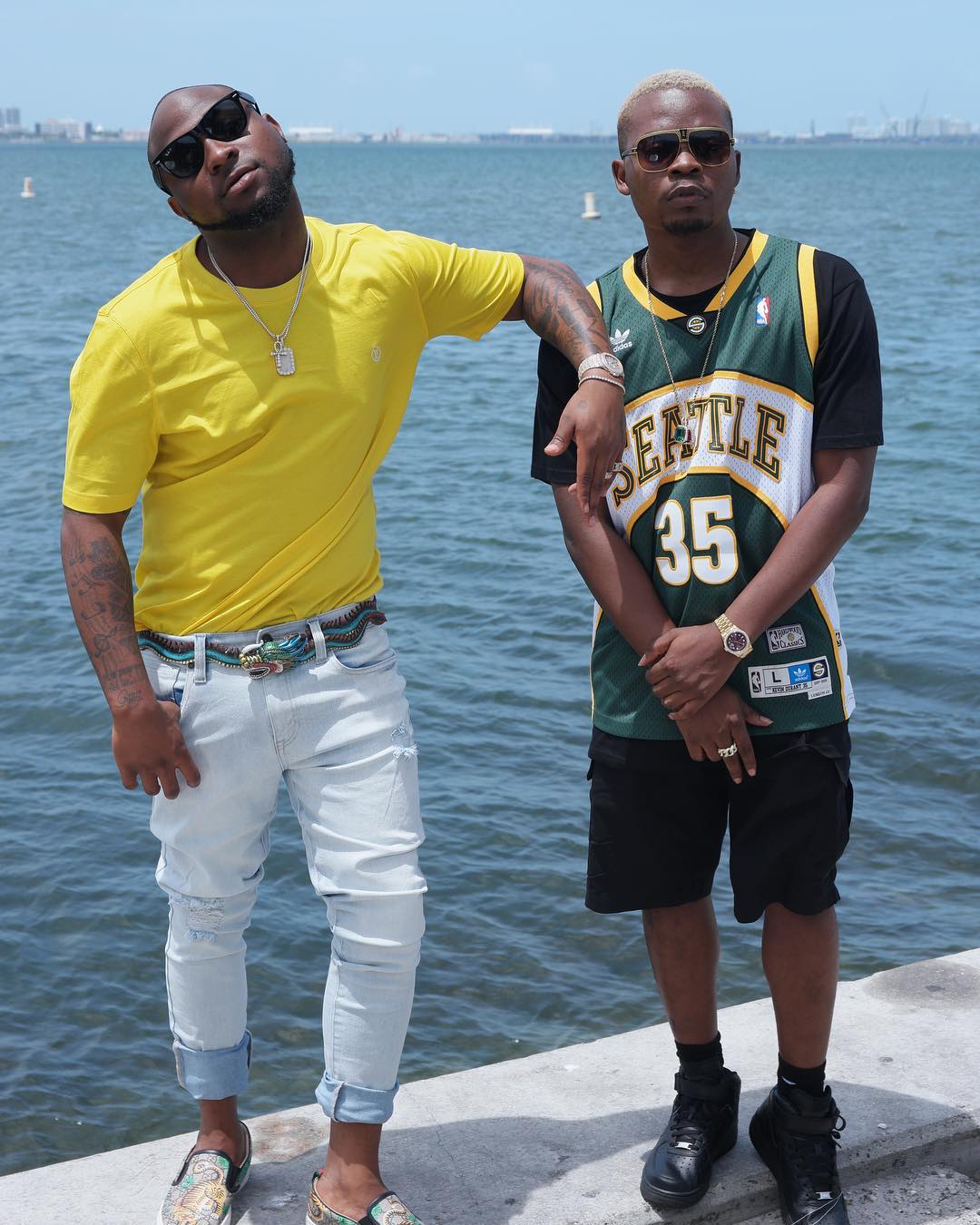 BellaNaija - Davido & Olamide share B.T.S Photos of their New Music Video