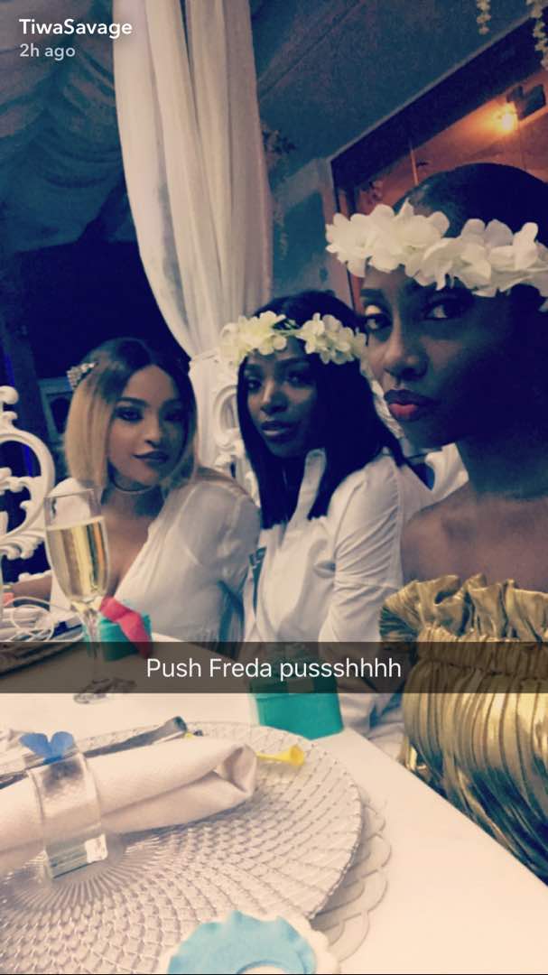 Tiwa Savage, Annie Idibia Attend Freda Francis’ Push Party | Photos