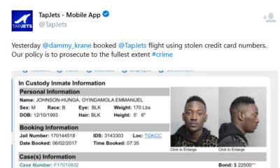 BellaNaija - American Private Jet Service claim Dammy Krane booked a Flight with Fake Credit Cards