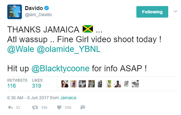 Davido links up with Popcaan for Video of "My Story" | B.T.S Photos