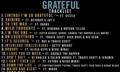 BellaNaija - DJ Khaled unveils Star-Studded Album Tracklist for "Grateful"