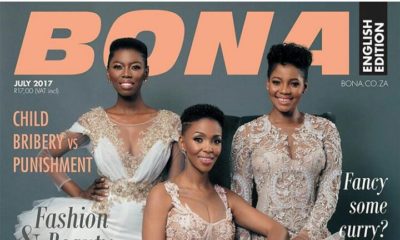 South Africans Nhlanhla Nciza, Lira & Moneoa Grace Bona Magazine's July 2017 Cover