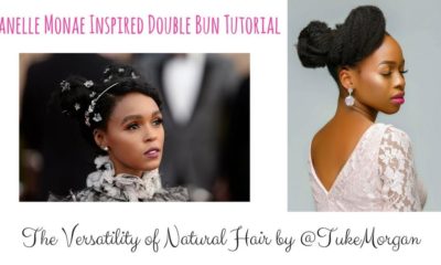 BN Fro Friday: Style Your Natural Hair with this Janelle Monae Inspired Double Bun by Tuke Morgan