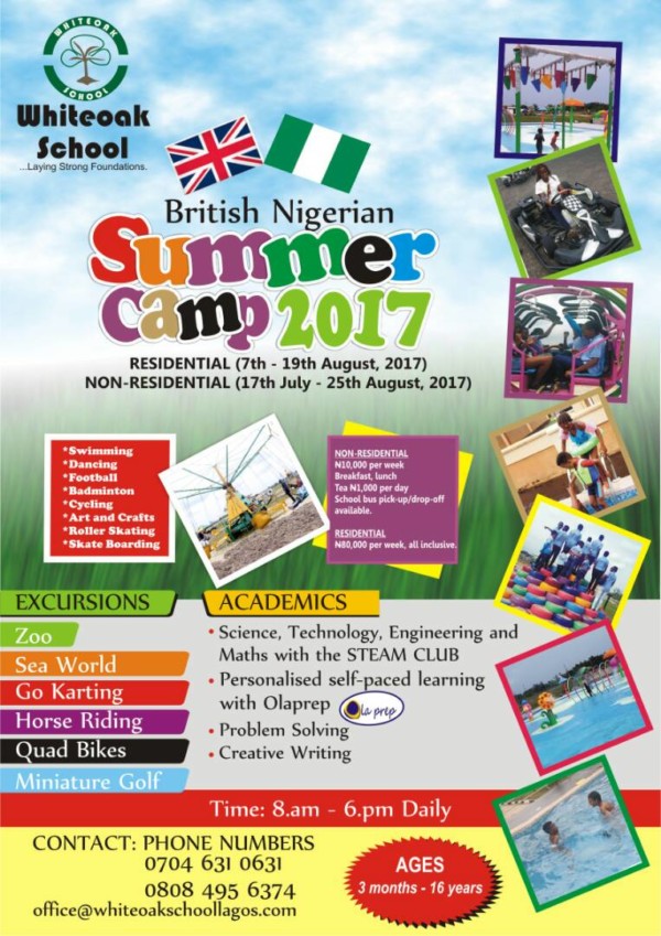 Your Kids Are In For A Fun Filled Summer Whiteoak School Presents The British Nigerian Summer Camp 2017 Bellanaija