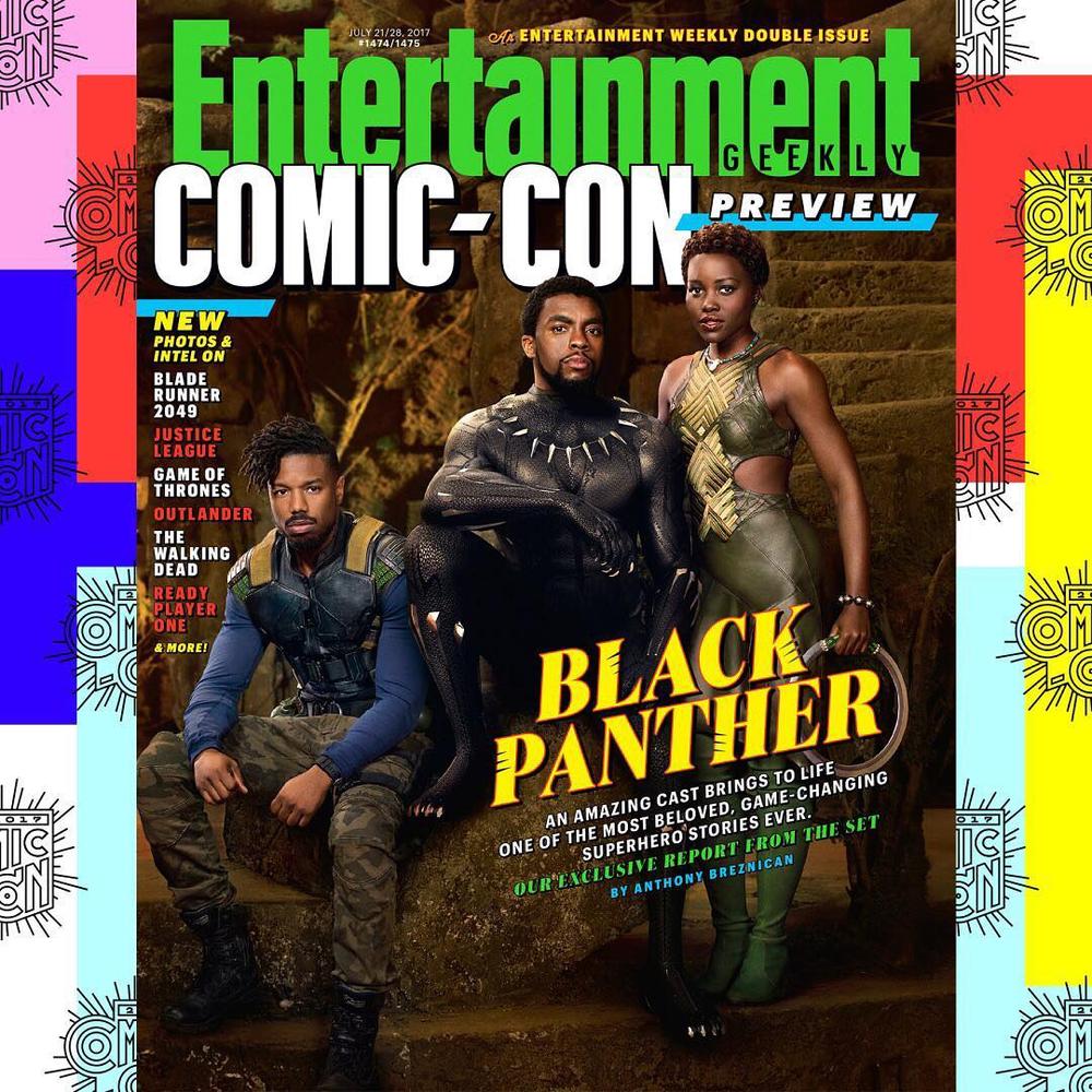BellaNaija - Behold The Kingdom & His Power! Black Panther Cast grace EW's Annual Comic-Con Preview Issue