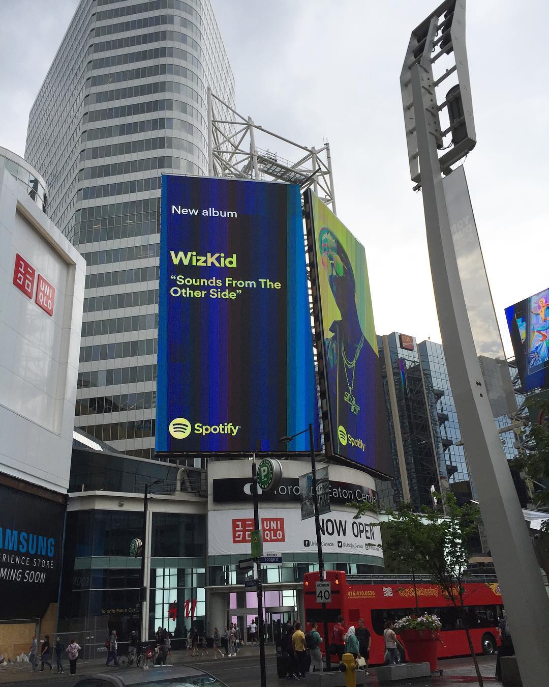 Starboy Worldwide! Wizkid's Album Cover spotted on Canadian Billboard