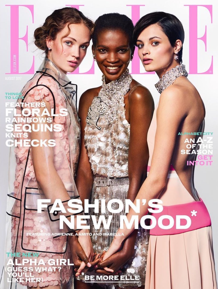 Ugandan Model Aamito Lagum on the Cover of Elle UK Magazine’s August ...