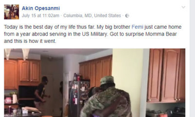 We ❤ the typical Yoruba greeting this brave Soldier gave her Mom after being away for a year serving in the U.S Military