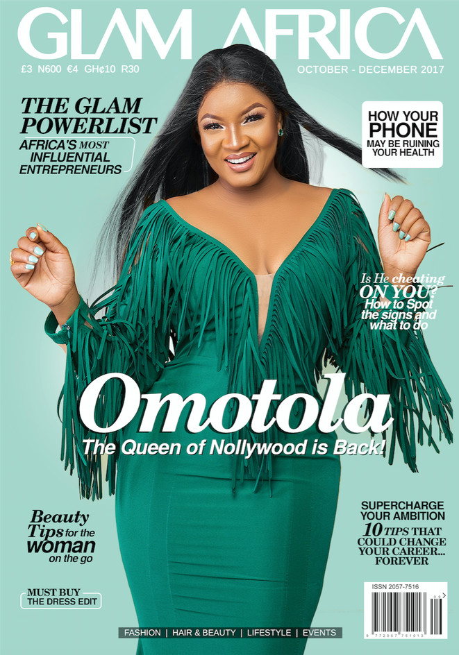 Nollywood Screen Diva Omotola Jolade Dazzles On the Cover of Glam Africa Magazine BellaNaija