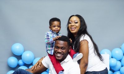 Deyemi Okanlawon's son's 1st birthday