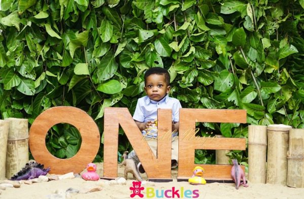 Deyemi Okanlawon's son's 1st birthday