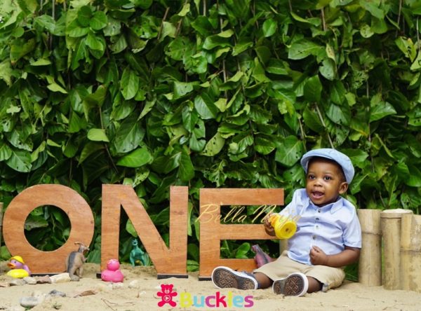 Deyemi Okanlawon's son's 1st birthday