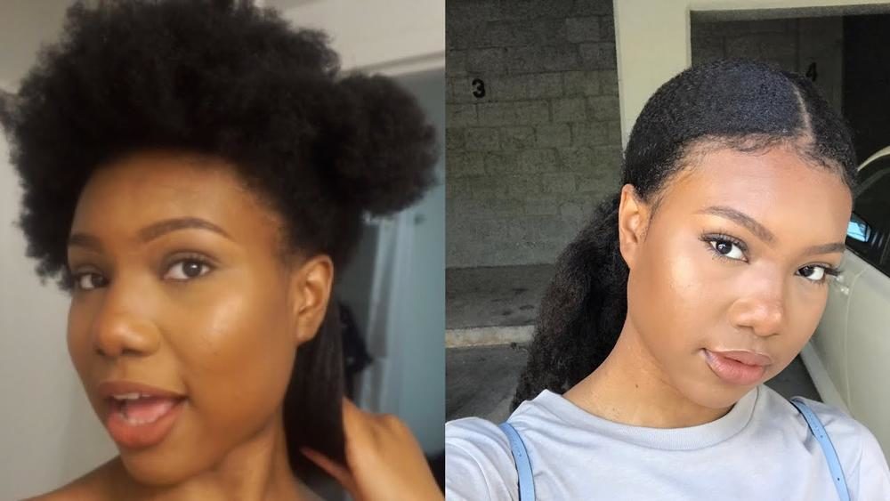 Fro Friday: How to Style your 4c hair into a Sleek Ponytail