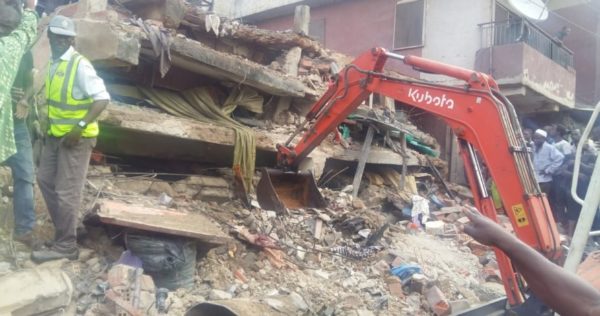 Four-storey building collapses in Lagos | 16 Persons rescued alive Four-storey building collapses in Lagos | 16 Persons rescued alive