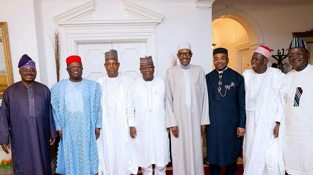 Image result for buhari with governors in america