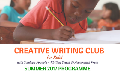 Six Weeks, Three Venues, Unlimited Fun! Get your Kids registered for the 2017 Summer Creative Writing Workshop