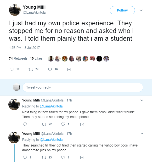 Twitter User shares Experience of how Nigerian Police Extorted Him