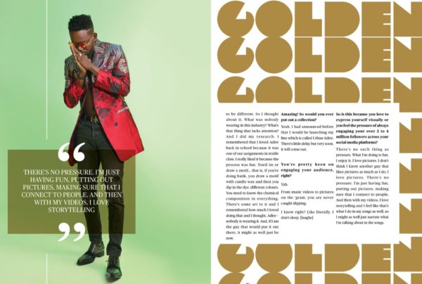 Adekunle Gold shines on the Cover of Bold Africa Magazine