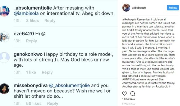 Don't swallow Panadol for another person's headache - Ali Baba advices angry Instagram User