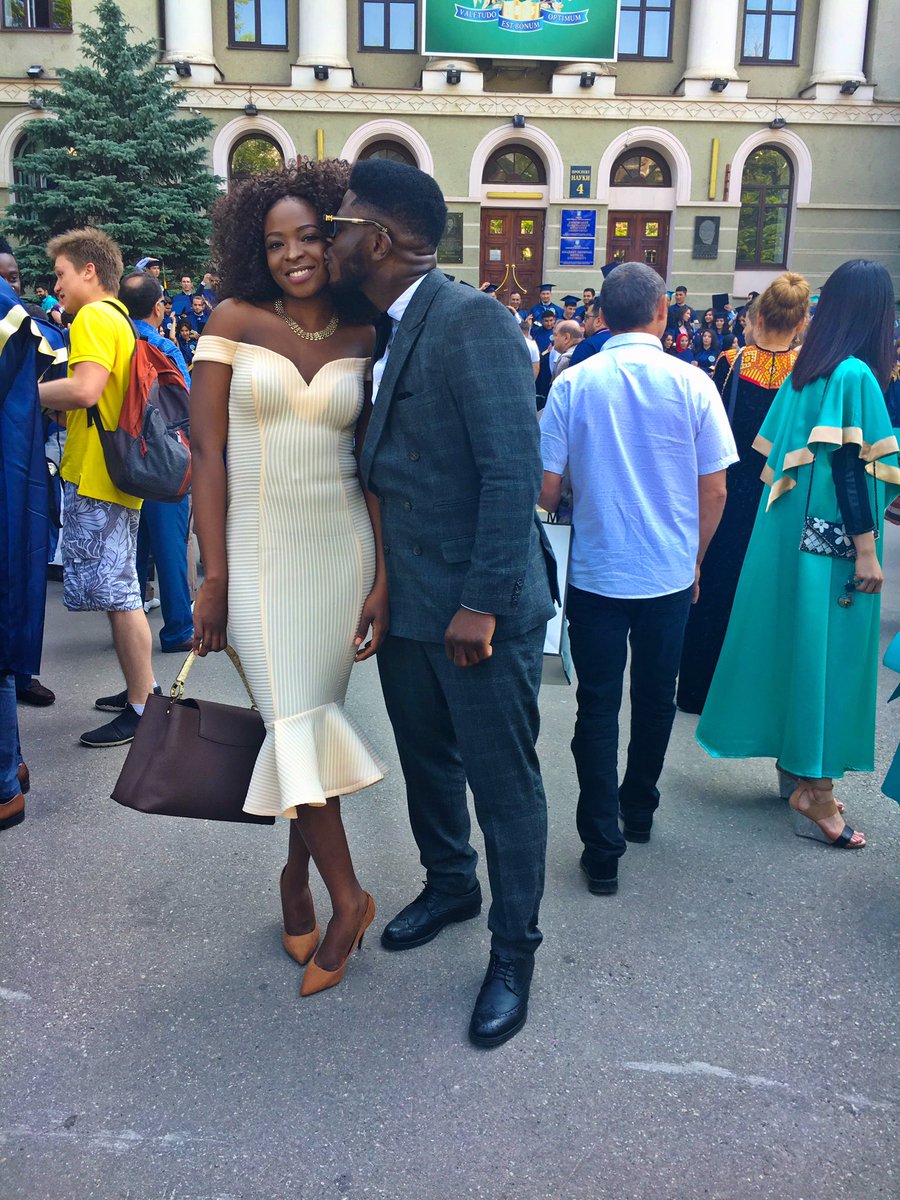 BellaNaija - "My best part of Ukraine experience" - Craze Clown shares lovely Graduation Photos with Girlfriend