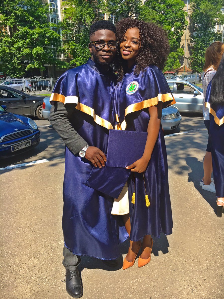 BellaNaija - "My best part of Ukraine experience" - Craze Clown shares lovely Graduation Photos with Girlfriend