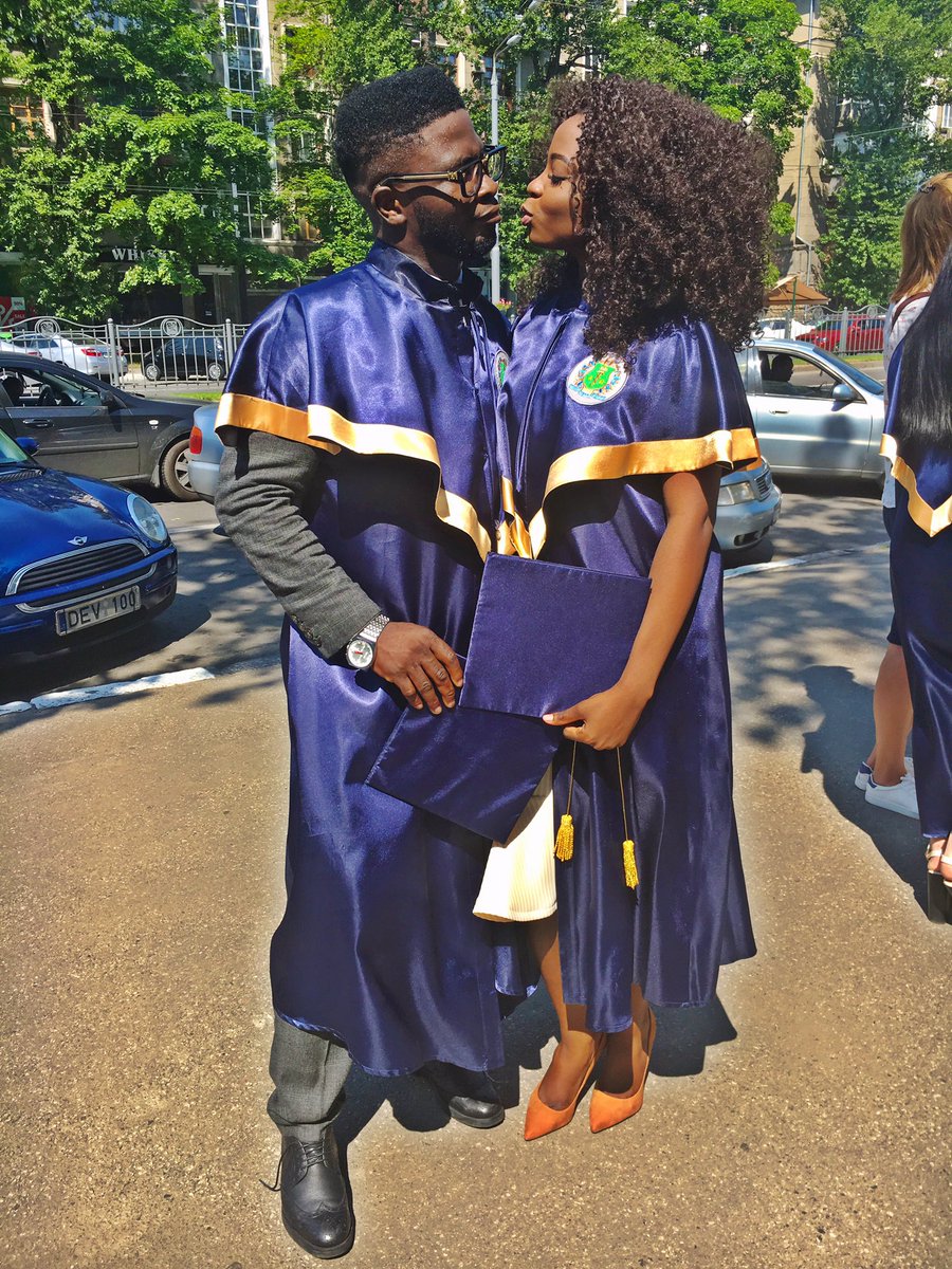 BellaNaija - "My best part of Ukraine experience" - Craze Clown shares lovely Graduation Photos with Girlfriend