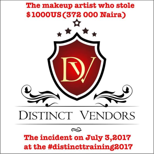 Vendor tells story of how Make-up Artist stole $1000 from her
