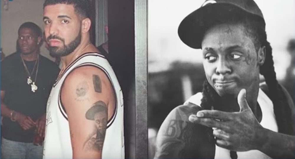 Fan Love Have you seen Drakes New Tattoo of Lil Wayne  BellaNaija