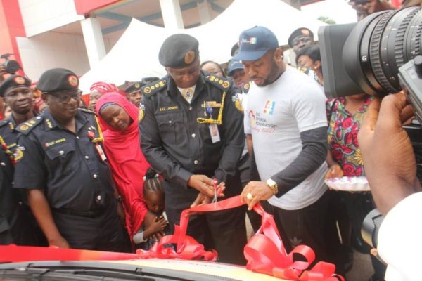 TBoss, AY, Waje present as Churchill Olakunle donates Ambulance to Fire Service