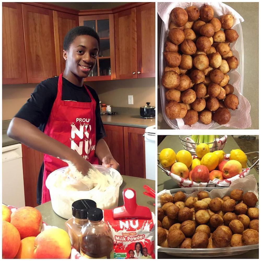 "Teach your sons to cook" - Omoni Oboli shares Photo of her son in the Kitchen