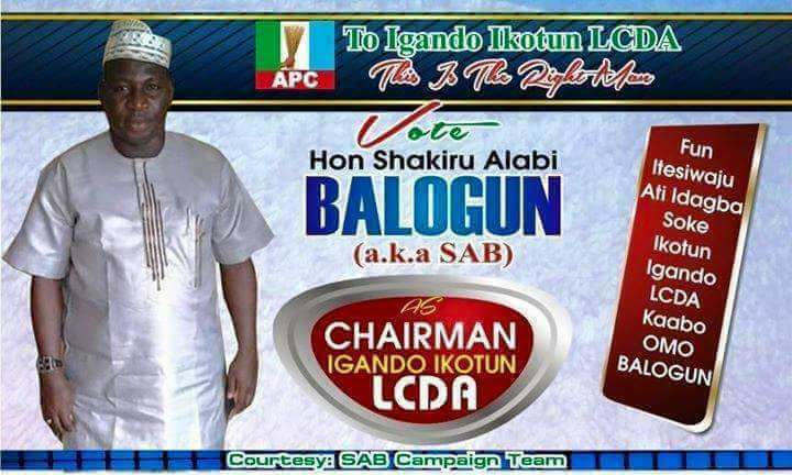 APC Chieftain passes a day to LG Elections