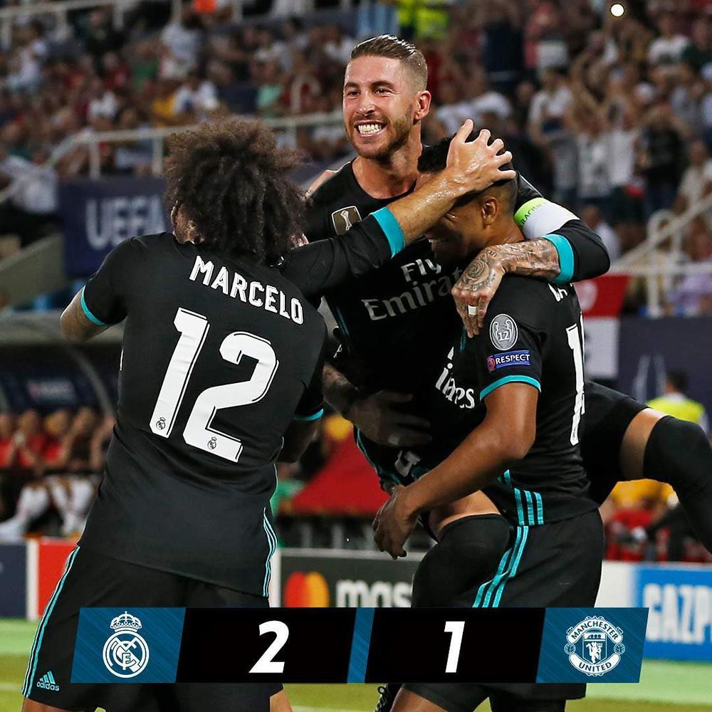 BellaNaija - Real Madrid claim reclaim UEFA Super Cup Crown with 2-1 win over Manchester United