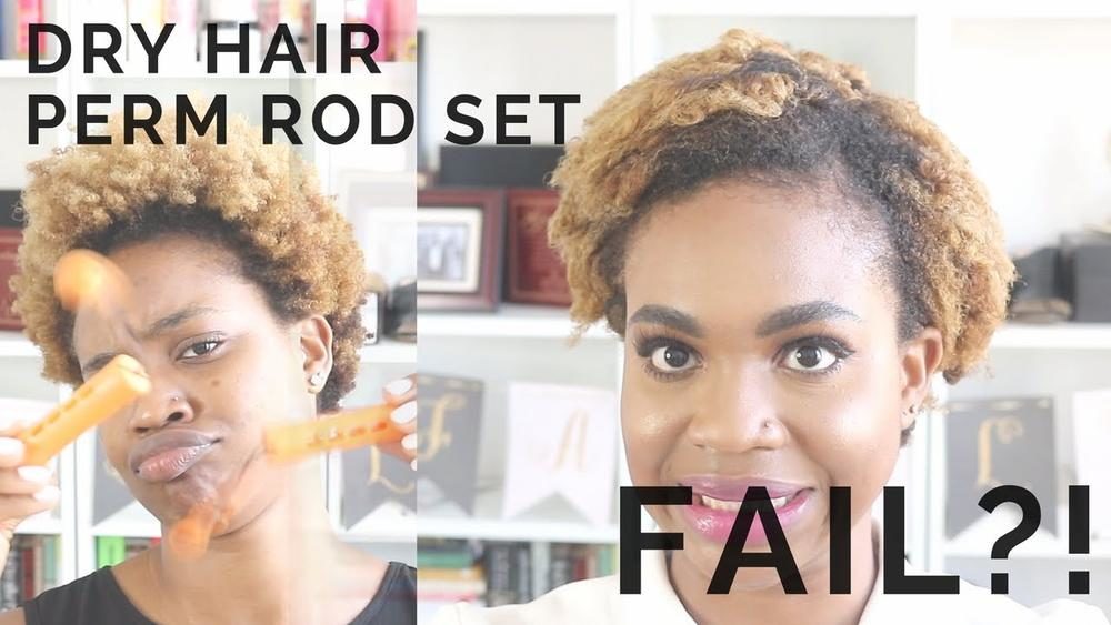 How to Get A Perm Rod Set on Dry Natural Hair by Klassy Kinks