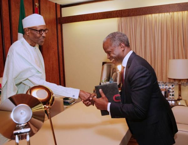 President Buhari meets with Osinbajo, other Officials - BellaNaija