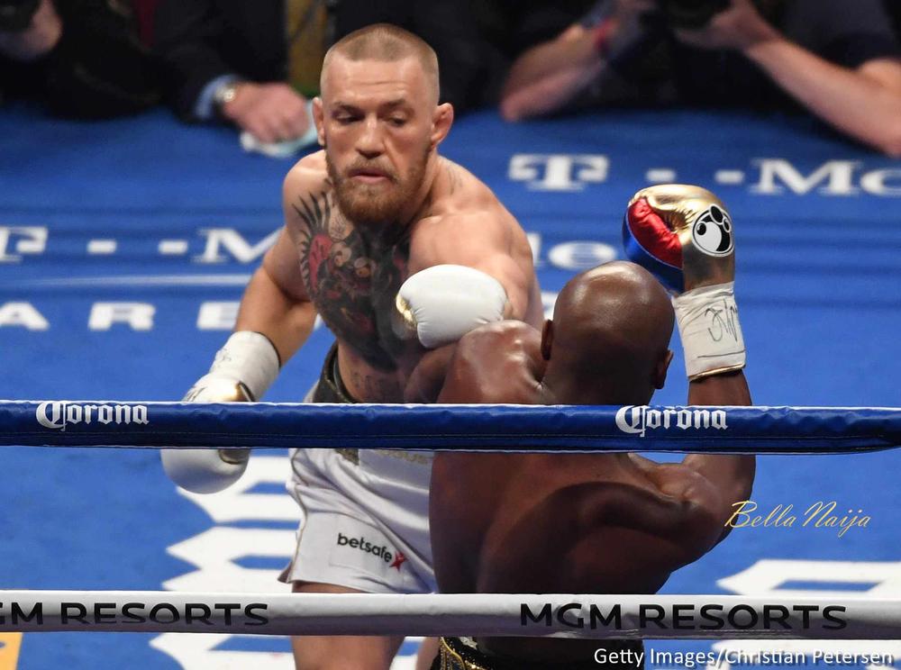 BellaNaija - The Money Win! Floyd Mayweather Jr. defeats Conor McGregor with 10th Round T.K.O