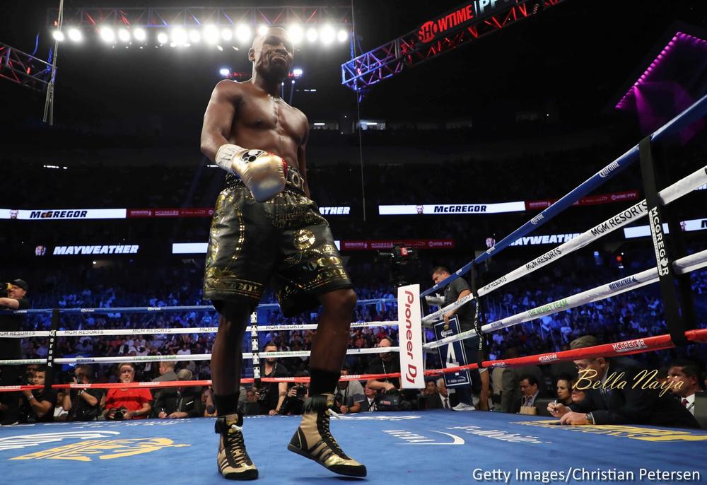 BellaNaija - The Money Win! Floyd Mayweather Jr. defeats Conor McGregor with 10th Round T.K.O