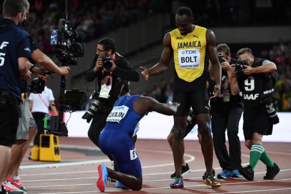Usain Bolt loses last solo race to Justin Gatlin, Comes Third - BellaNaija