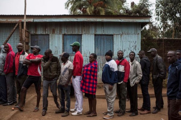 Kenyans troop to Polling Stations to Vote new President - BellaNaija