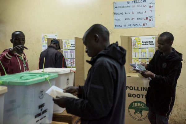 Kenyans troop to Polling Stations to Vote new President - BellaNaija