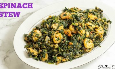 BN Cuisine: Spinach Stew with Chicken and Shrimp by Precious Kitchen