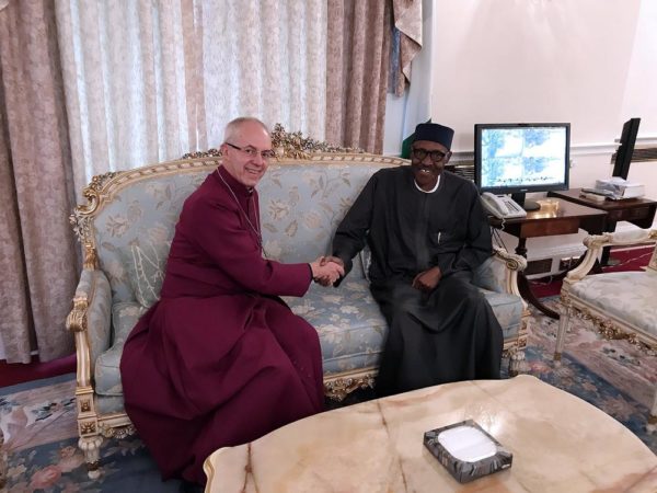 What Archbishop of Canterbury Justin Welby told President Buhari during Friday Visit 