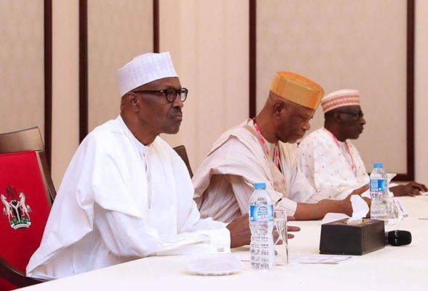 "Opposition does not mean hostility, enmity or antagonism" - Buhari meets APC & PDP leaders - BellaNaija